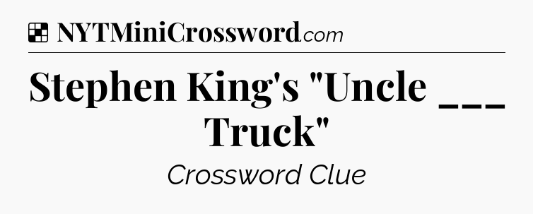 Solution: Stephen King's 