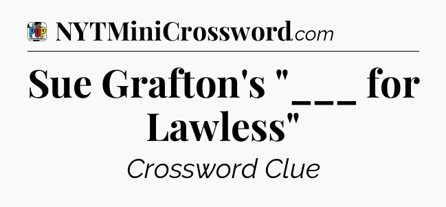 Sue Grafton's 