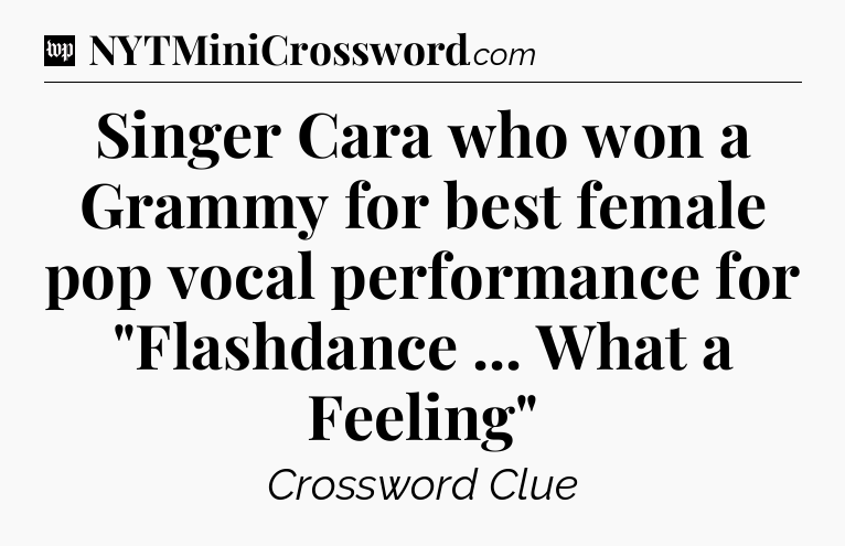 Singer Cara who won a Grammy for best female pop vocal performance for 