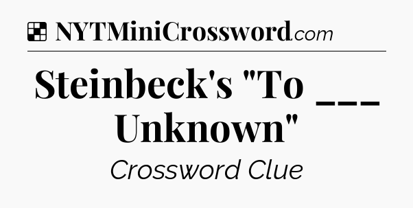 Solution: Steinbeck's 