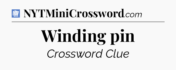 Winding pin Puzzle Page Crossword Clue