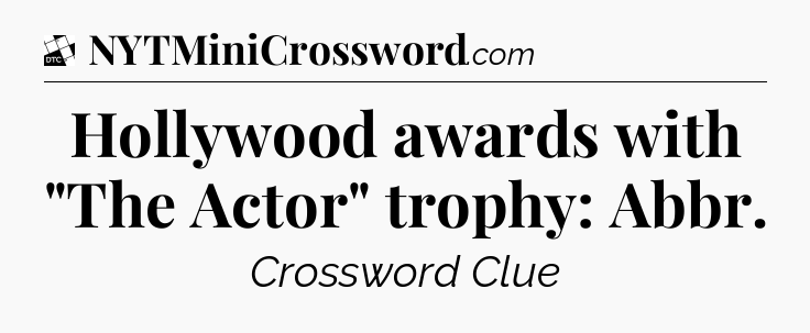 Hollywood awards with 