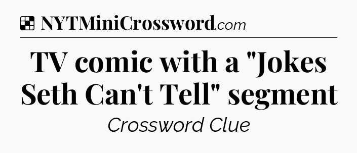 Solution: TV comic with a 