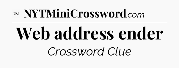 Web address ender - WSJ Crossword