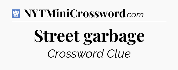 Street garbage Puzzle Page Crossword Clue