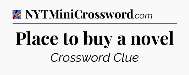 Place to buy a novel Crossword Clue
