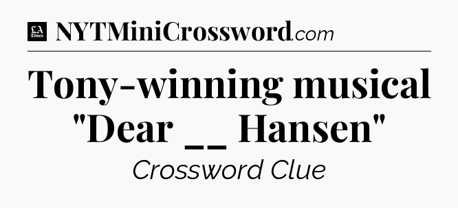 Tony-winning musical 