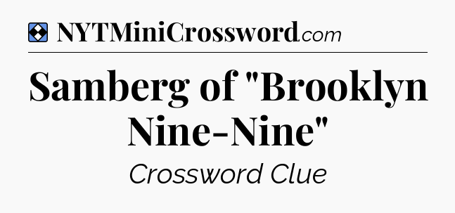 Solution: Samberg of 