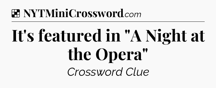 Solution: It's featured in 