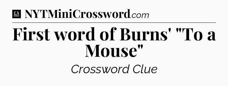 First word of Burns' 