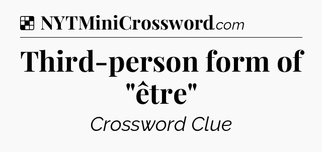 Solution: Third-person form of 