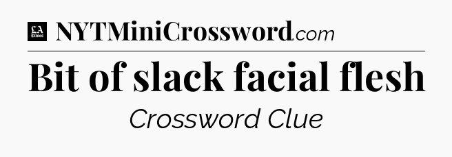 Bit of slack facial flesh - LA Times Crossword