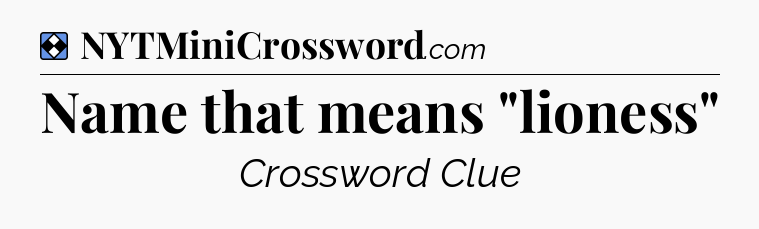 Solution: Name that means 