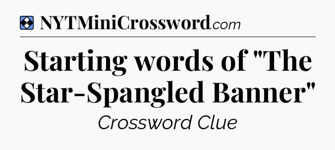 Solution: Starting words of 