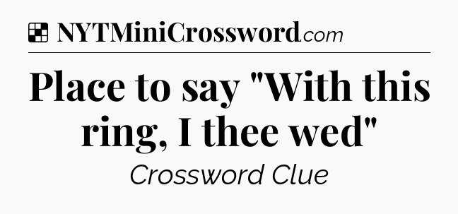 Solution: Place to say 