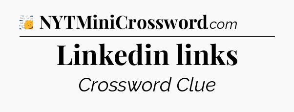 Linkedin links - 7 Little Words