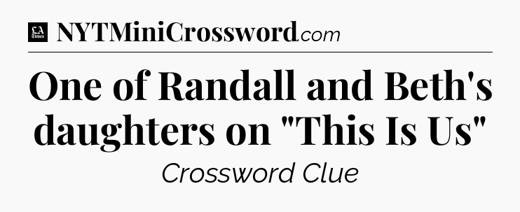 One of Randall and Beth's daughters on 