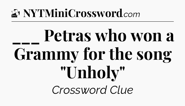 ___ Petras who won a Grammy for the song 