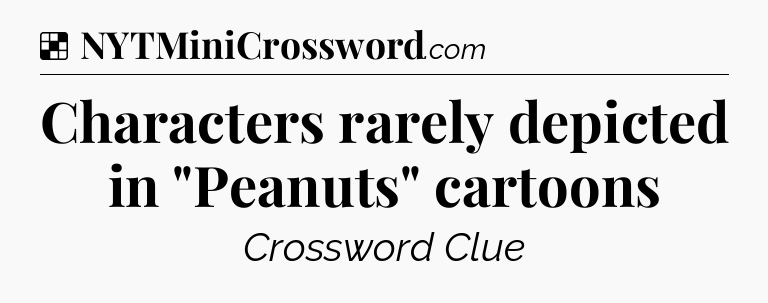 Solution: Characters rarely depicted in 