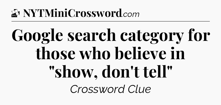 Google search category for those who believe in 