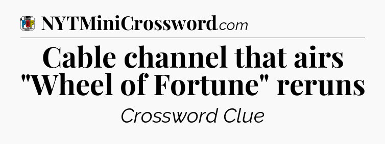 Cable channel that airs 