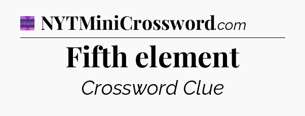 Fifth element - Thomas Joseph Crossword