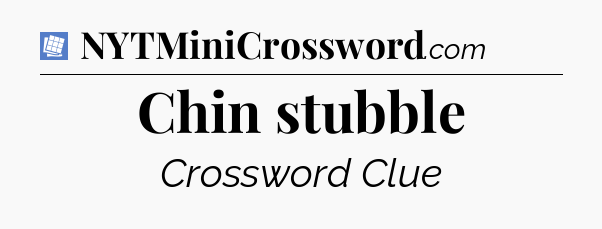 Chin stubble Puzzle Page Crossword Clue