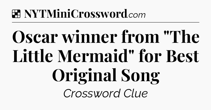 Solution: Oscar winner from 