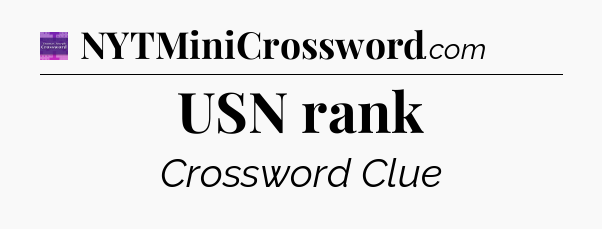 USN rank - Thomas Joseph Crossword