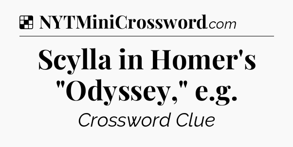 Solution: Scylla in Homer's 