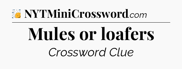 Mules or loafers - 7 Little Words