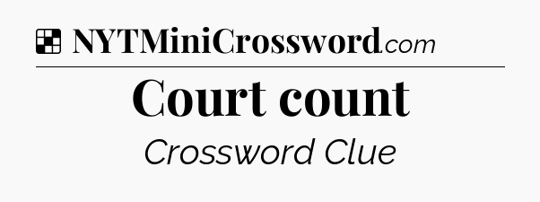 Solution: Court count - NYT Crossword