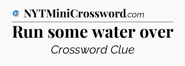 Run some water over Crossword Clue