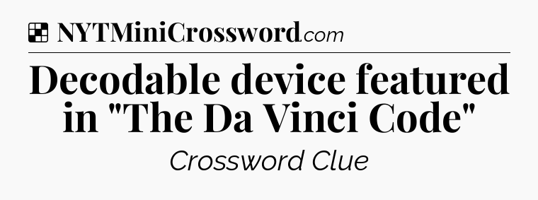 Solution: Decodable device featured in 