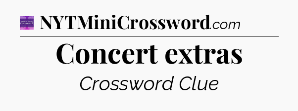 Concert extras - Thomas Joseph Crossword