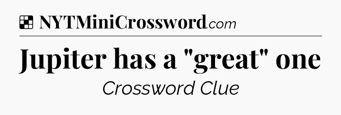 Solution: Jupiter has a 