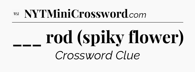 ___ rod (spiky flower) - WSJ Crossword