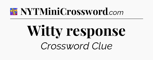 Witty response Codycross