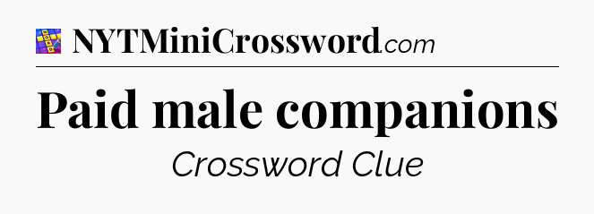 Paid male companions Codycross