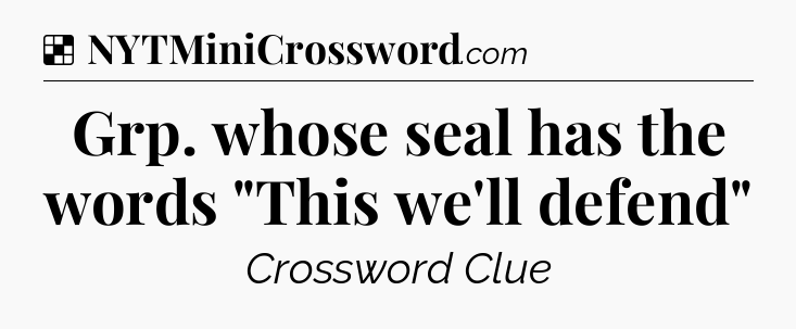 Solution: Grp. whose seal has the words 