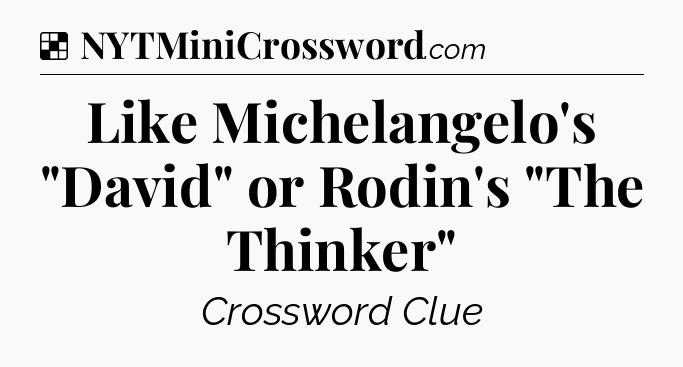 Solution: Like Michelangelo's 