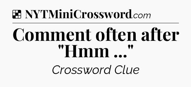 Solution: Comment often after 