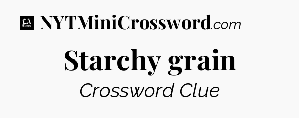 Starchy grain - LA Times Crossword