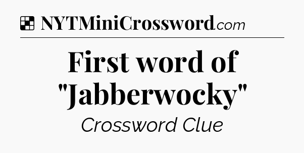 Solution: First word of 