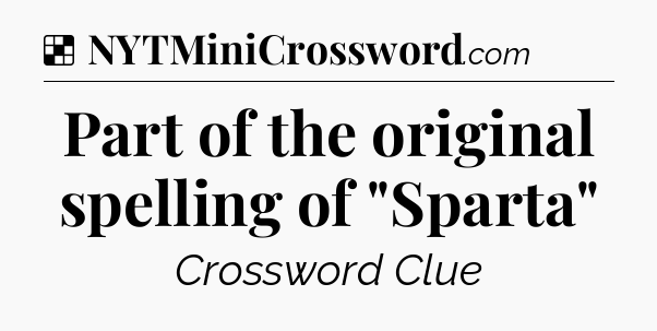 Solution: Part of the original spelling of 