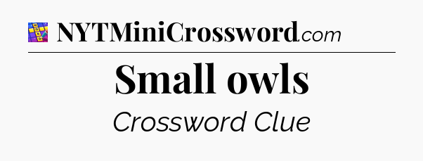 Small owls Codycross