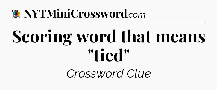 Scoring word that means 