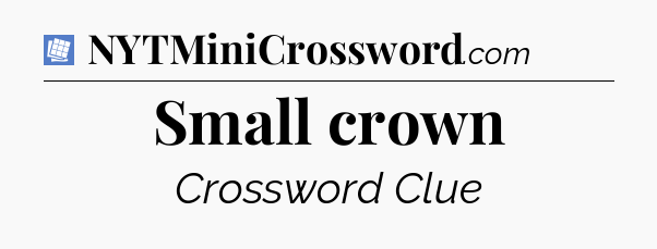 Small crown Puzzle Page Crossword Clue