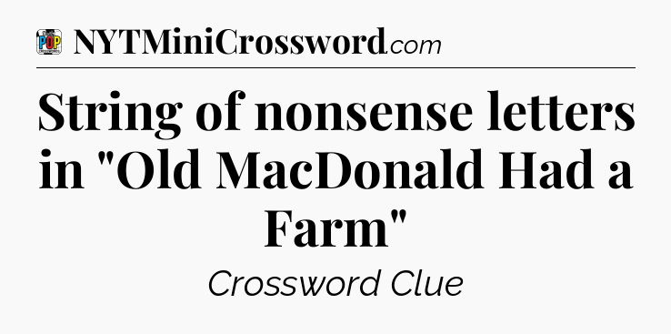 String of nonsense letters in 