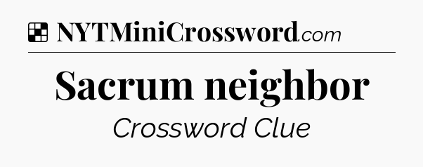 Solution: Sacrum neighbor - NYT Crossword